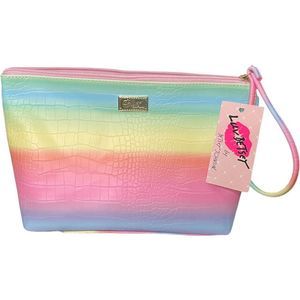 NEW Luv Betsey by Betsey Johnson Top Zip Cosmetic Bag Multicolor